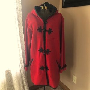 Red wool coat